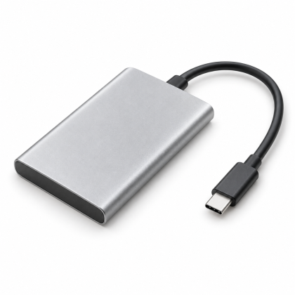 Portable SSD Drive - Silver illustrative product photo