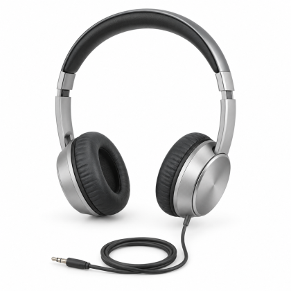 Wired On-Ear Headphones - Silver illustrative product photo