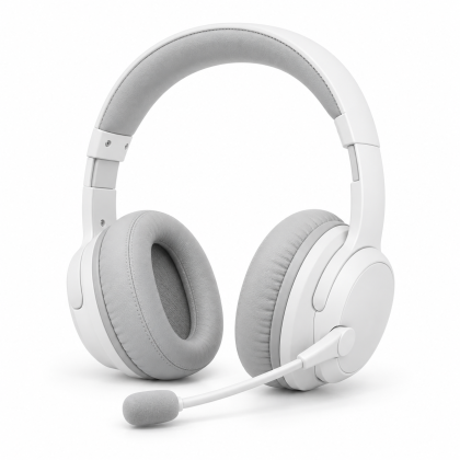 Office Headset with Microphone - White illustrative product photo